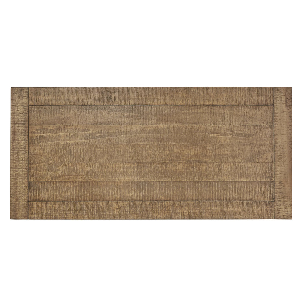 English Elm Vintage Factory Collection Industrial Writing Desk 60" Rustic Poplar with 4 Open Shelves Iron Frame Modern Home Office Table B011P220224