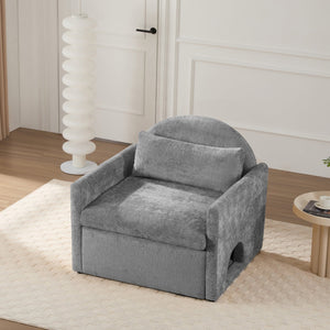 English Elm Modern Chenille Oversized Armchair With Pet-Friendly Nook | Perfect For Cozy Living Rooms & Bedrooms W2997P294104