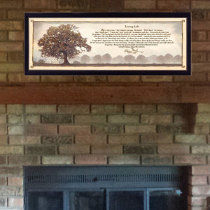 English Elm "living Life" Bonnie Mohr Motivational Print Solid Wood Black Framed Wall Art B06785750