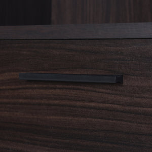 English Elm Christopher Knight Home® - CABINET mid-century modern faux wood storage console with splayed legs, drawers & cubby shelves Wenge 67351.00WENG