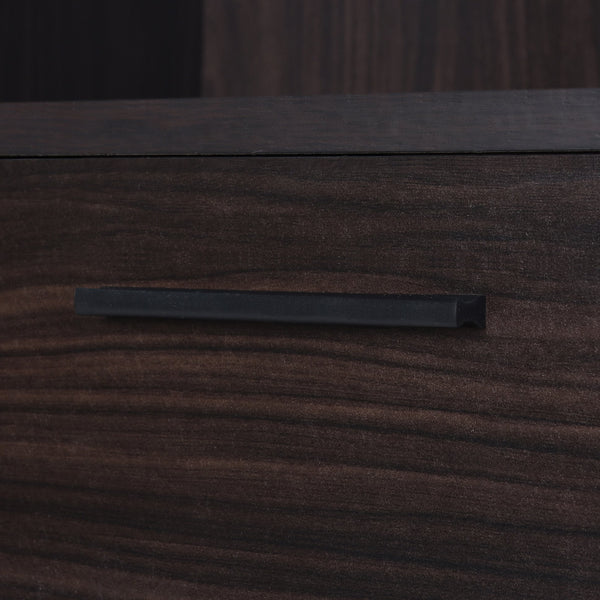 English Elm Christopher Knight Home® - CABINET mid-century modern faux wood storage console with splayed legs, drawers & cubby shelves Wenge 67351.00WENG