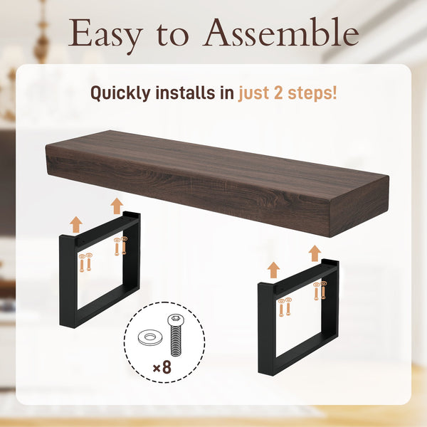 English Elm 59" Farmhouse Dining Bench with Metal Legs, 59x15.75" Sturdy Entryway Seat 250lb Capacity, Easy Assembly N752P293752P