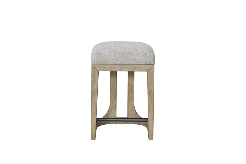 English Elm Counter Height Stool Knotty Oak Finish Upholstered Seat for Kitchen Island or Bar B2699P454947