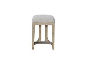 English Elm Counter Height Stool Knotty Oak Finish Upholstered Seat for Kitchen Island or Bar B2699P454947