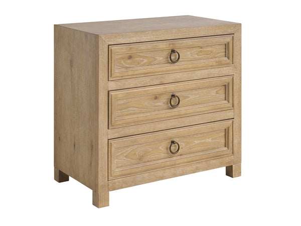 Lexington Casitas 3 Drawer Nightstand with Soft Close Storage and Antique Bronze Ring Pulls 940-621