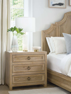 Lexington Casitas 3 Drawer Nightstand with Soft Close Storage and Antique Bronze Ring Pulls 940-621