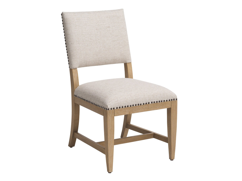 Lexington Colburn Nailhead Trim Dining Chair Cerused Wood Frame Performance Fabric Seating 940-880-01
