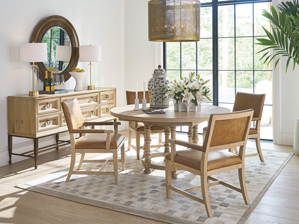 Lexington Colburn Aniline Leather Accent Chair with Nailhead Trim for Traditional Living Rooms 940-881-02