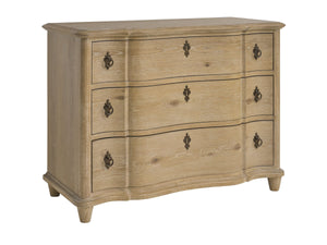 Lexington Camino Serpentine Oak Veneer Hall Chest with Bronze Hardware and Tapered Legs 940-973