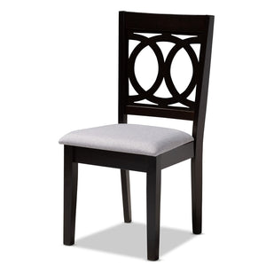 Baxton Studio Baxton Studio Bennett 6-Piece Modern Grey Fabric Dining Set with Stylish Wood Table and Bench RH315C-Grey/Dark Brown-6PC Dining Set