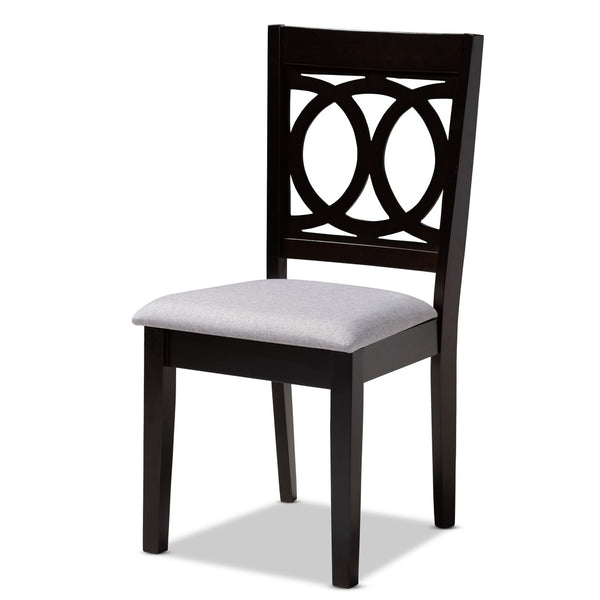 Baxton Studio Baxton Studio Bennett 6-Piece Modern Grey Fabric Dining Set with Stylish Wood Table and Bench RH315C-Grey/Dark Brown-6PC Dining Set