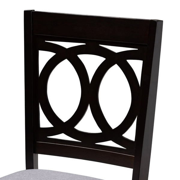 Baxton Studio Baxton Studio Bennett 6-Piece Modern Grey Fabric Dining Set with Stylish Wood Table and Bench RH315C-Grey/Dark Brown-6PC Dining Set