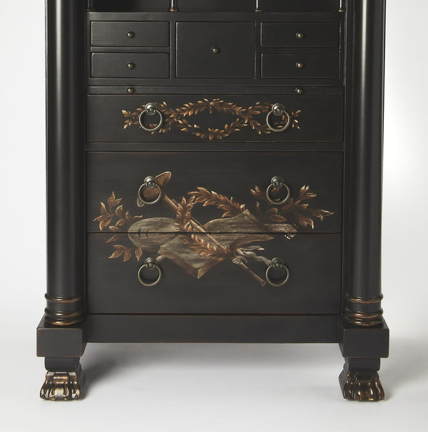 Butler Specialty Castle Contessa Secretary Desk - Elegant Handcrafted Design With Early 1800s Inspired Charm Black Poplar Solids,Mdf 9400346-butler