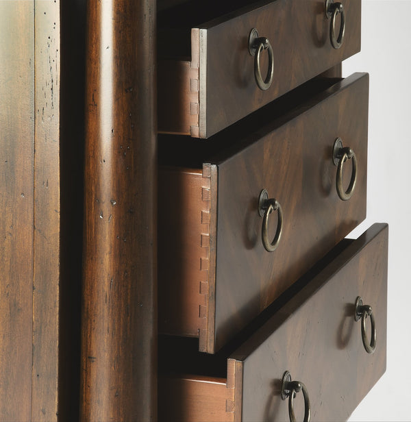 Butler Specialty Castle Contessa Secretary Desk - Elegant Handcrafted Design With Early 1800s Inspired Charm Dark Brown Poplar Solids,Mdf,Cherry Veneer 9400347-butler