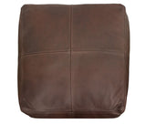 Moti Lash Java Leather Pouf in Dark Brown 94010017