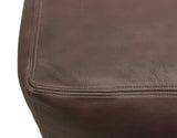 Moti Lash Java Leather Pouf in Dark Brown 94010017