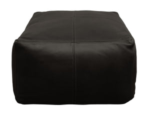 Moti Java Leather Pouf in Antique Black 94010020