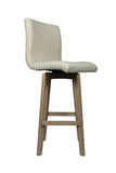 Moti Vance Natural Stripe Swivel Bar Stool  94011053