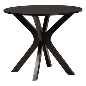 Baxton Studio Baxton Studio Norah Modern 5-Piece Grey Fabric Dining Set with Stylish Cut-Out Chairs & Table Norah-Grey/Dark Brown-5PC Dining Set