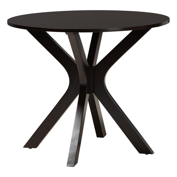 Baxton Studio Baxton Studio Norah Modern 5-Piece Grey Fabric Dining Set with Stylish Cut-Out Chairs & Table Norah-Grey/Dark Brown-5PC Dining Set