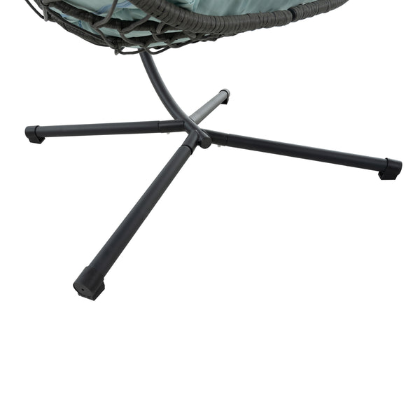 English Elm Egg Chair With Stand – Cozy Indoor Outdoor Hanging Basket Chair For Relaxation & Stylish Decor W1703P163949