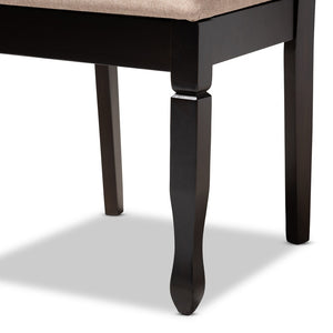 Baxton Studio Baxton Studio Reneau Set of 4 Modern Espresso Dining Chairs with Stylish Sand Upholstery & Comfort RH316C-Sand/Dark Brown-DC-4PK