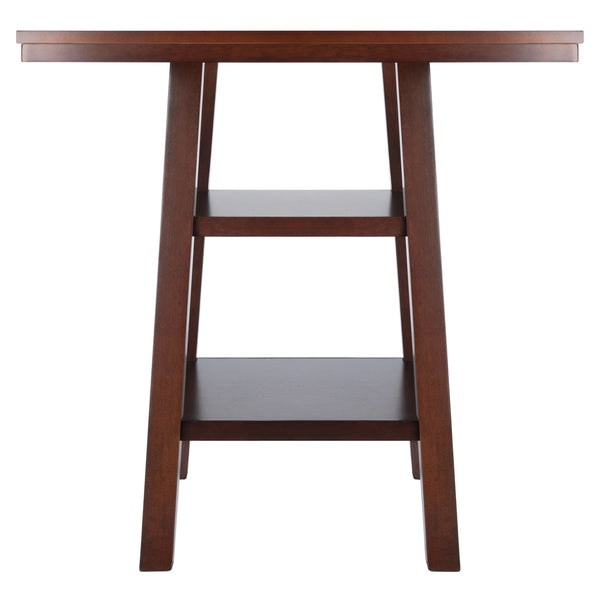 Winsome Wood Orlando High Table With Versatile Shelving - Stylish Walnut Design For Dining, Work, And Storage Walnut Solid ,Composite Wood 94034-winsome-wood