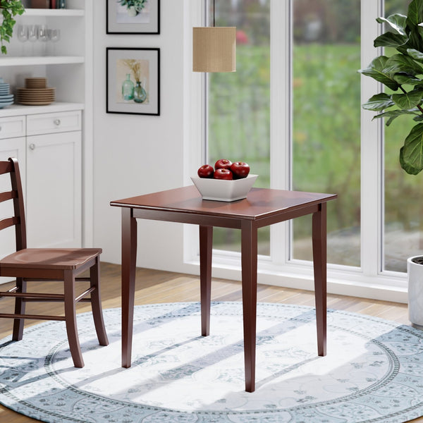 Winsome Wood Groveland Square Dining Table - Stylish Walnut Finish, Compact Design For Apartments & Hobbies Walnut Solid Wood 94035-winsome-wood