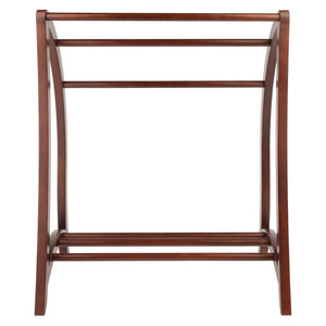 Winsome Wood Betsy 3-rod Blanket Rack - Elegant Walnut Quilt Holder For Cozy Throws & Guest Room Essentials Walnut Solid Wood 94036-winsome-wood
