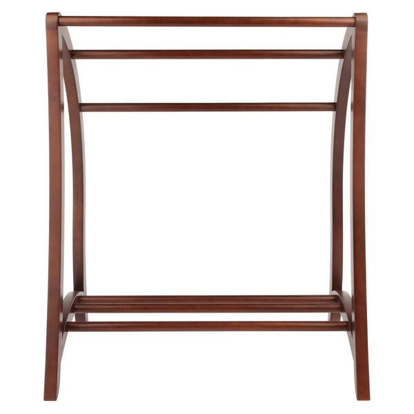 Winsome Wood Betsy 3-rod Blanket Rack - Elegant Walnut Quilt Holder For Cozy Throws & Guest Room Essentials Walnut Solid Wood 94036-winsome-wood