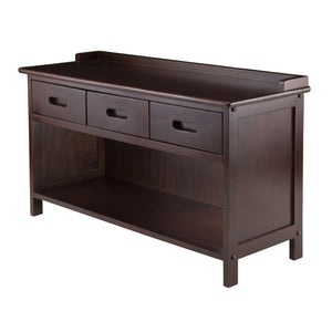 Winsome Wood Adriana Storage Bench With 3 Drawers, Stylish Walnut Finish For Entryway, Mudroom & Playroom Walnut Solid ,Composite Wood 94038-winsome-wood
