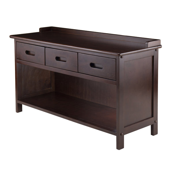 Winsome Wood Adriana Storage Bench With 3 Drawers, Stylish Walnut Finish For Entryway, Mudroom & Playroom Walnut Solid ,Composite Wood 94038-winsome-wood