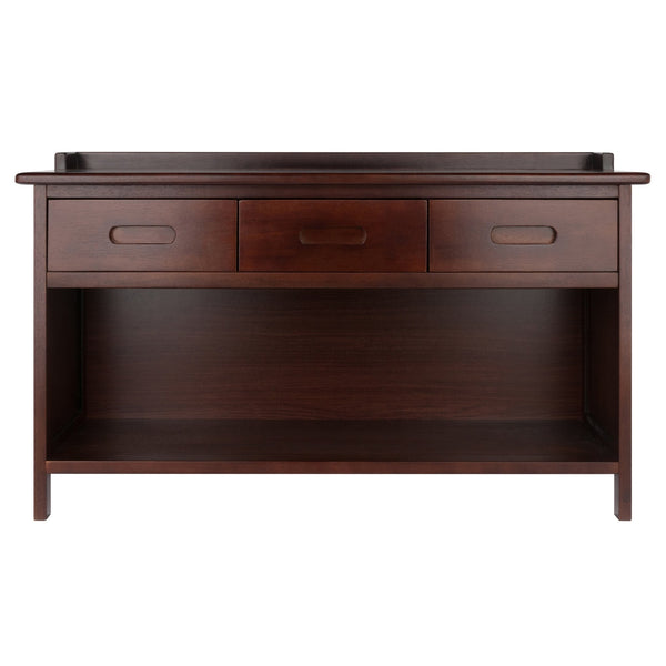 Winsome Wood Adriana Storage Bench With 3 Drawers, Stylish Walnut Finish For Entryway, Mudroom & Playroom Walnut Solid ,Composite Wood 94038-winsome-wood