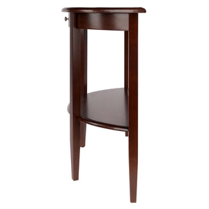Winsome Wood Concord Half Moon Console Table In Walnut – Timeless Solid Wood Entryway Furniture With Drawer & Shelf Walnut Solid ,Composite Wood 94039-winsome-wood