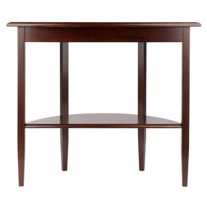 Winsome Wood Concord Half Moon Console Table In Walnut – Timeless Solid Wood Entryway Furniture With Drawer & Shelf Walnut Solid ,Composite Wood 94039-winsome-wood