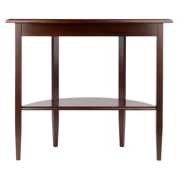 Winsome Wood Concord Half Moon Console Table In Walnut – Timeless Solid Wood Entryway Furniture With Drawer & Shelf Walnut Solid ,Composite Wood 94039-winsome-wood