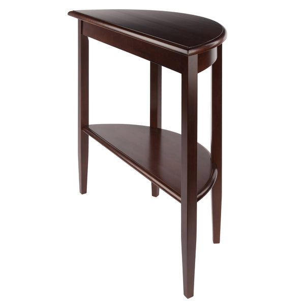 Winsome Wood Concord Half Moon Console Table In Walnut – Timeless Solid Wood Entryway Furniture With Drawer & Shelf Walnut Solid ,Composite Wood 94039-winsome-wood