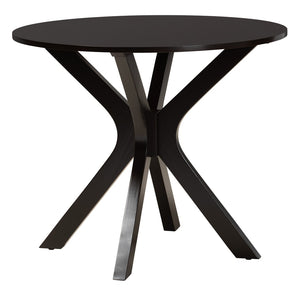 Baxton Studio Baxton Studio Maya 5-Piece Modern Grey Fabric Dining Set with Espresso Wood for Stylish Spaces Maya-Grey/Dark Brown-5PC Dining Set