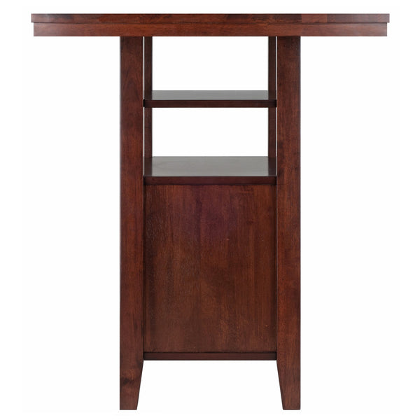 Winsome Wood Albany High Table With Storage Cabinet - Stylish Walnut Design For Dining, Work, Or Accent Use Walnut Solid ,Composite Wood 94042-winsome-wood