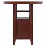 Winsome Wood Albany High Table With Storage Cabinet - Stylish Walnut Design For Dining, Work, Or Accent Use Walnut Solid ,Composite Wood 94042-winsome-wood