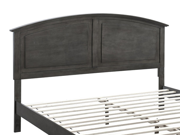 English Elm Hammond King Storage Bed with Panel Headboard Farmhouse Platform Frame Two Drawers Gray B078S00677