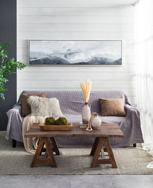 English Elm 70.9X19.7" 'See The Vision' Hand-Painted Gray Landscape Wall Art For Calming Home Décor & Focal Point W2078P313338