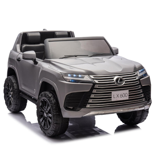English Elm Licensed Lexus Lx600 24v Two Seater Kids Ride on Suv with Remote and Suspension Gray W1578P339058