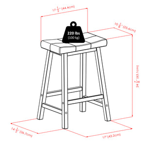 Winsome Wood Mona Saddle Seat Counter Stool - Stylish Black Faux Leather & Walnut Finish For Modern Comfort Walnut ,Black Solid Wood ,Polyurethane 94064-winsome-wood