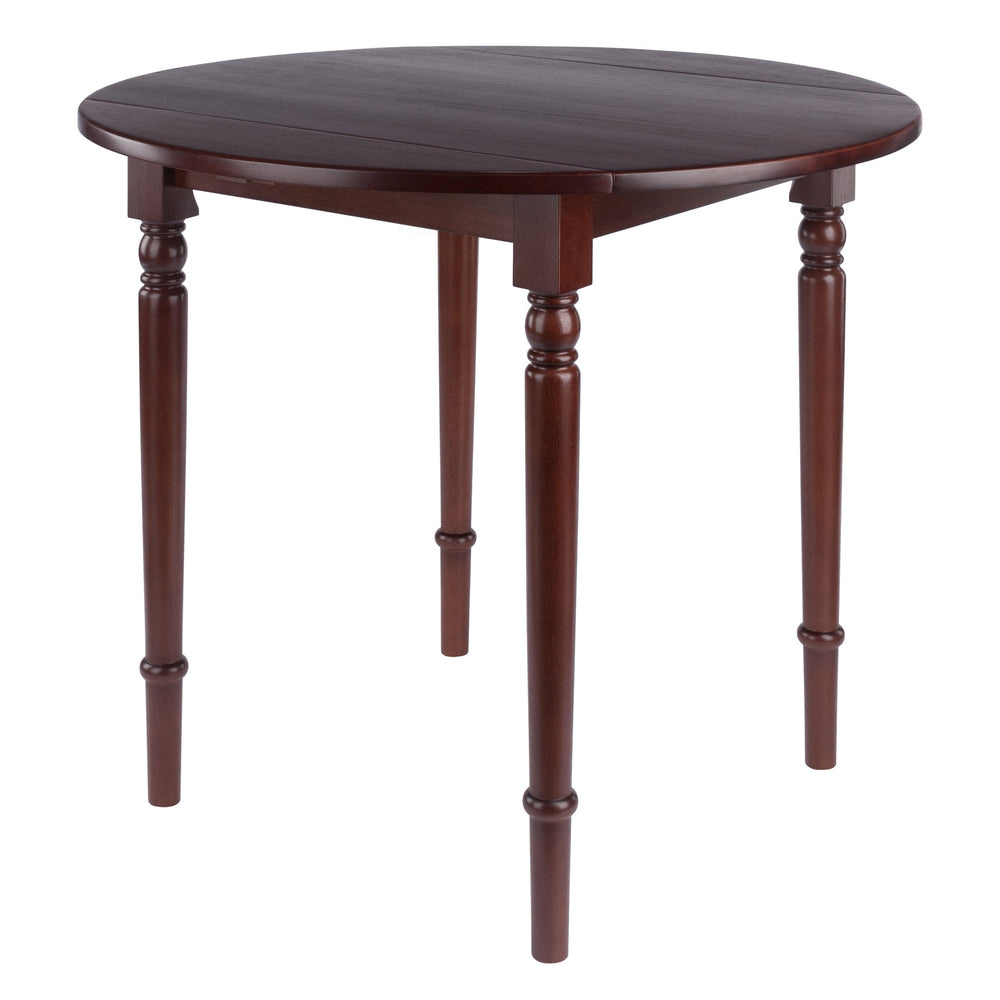 Winsome Wood Sorella Round Drop Leaf Dining Table In Walnut - Versatile, Space-saving Design For Any Home Walnut Solid Wood 94066-winsome-wood