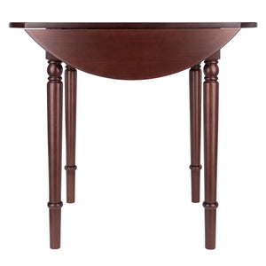 Winsome Wood Sorella Round Drop Leaf Dining Table In Walnut - Versatile, Space-saving Design For Any Home Walnut Solid Wood 94066-winsome-wood