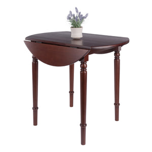Winsome Wood Sorella Round Drop Leaf Dining Table In Walnut - Versatile, Space-saving Design For Any Home Walnut Solid Wood 94066-winsome-wood