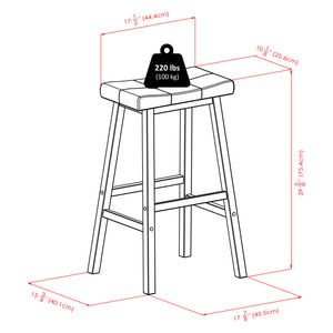 Winsome Wood Mona Saddle Seat Bar Stool - Stylish Black Upholstery & Walnut Wood, Comfort & Stability Combined Walnut ,Black Solid Wood ,Polyurethane 94069-winsome-wood