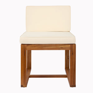 English Elm Christopher Knight Home® - Patio Dining Chairs Set Of 2 - Elegant Acacia Wood With Plush Beige Cushions For Comfort & Style N779P195372B