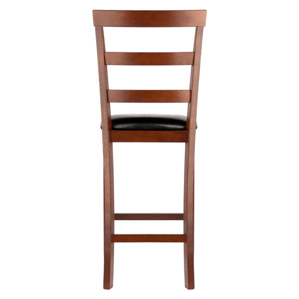 Winsome Wood Simone 2-piece Faux Leather Counter Stool Set - Elegant Black & Walnut, Perfect For Dining Spaces! Walnut ,Black Solid Wood ,Polyurethane 94074-winsome-wood
